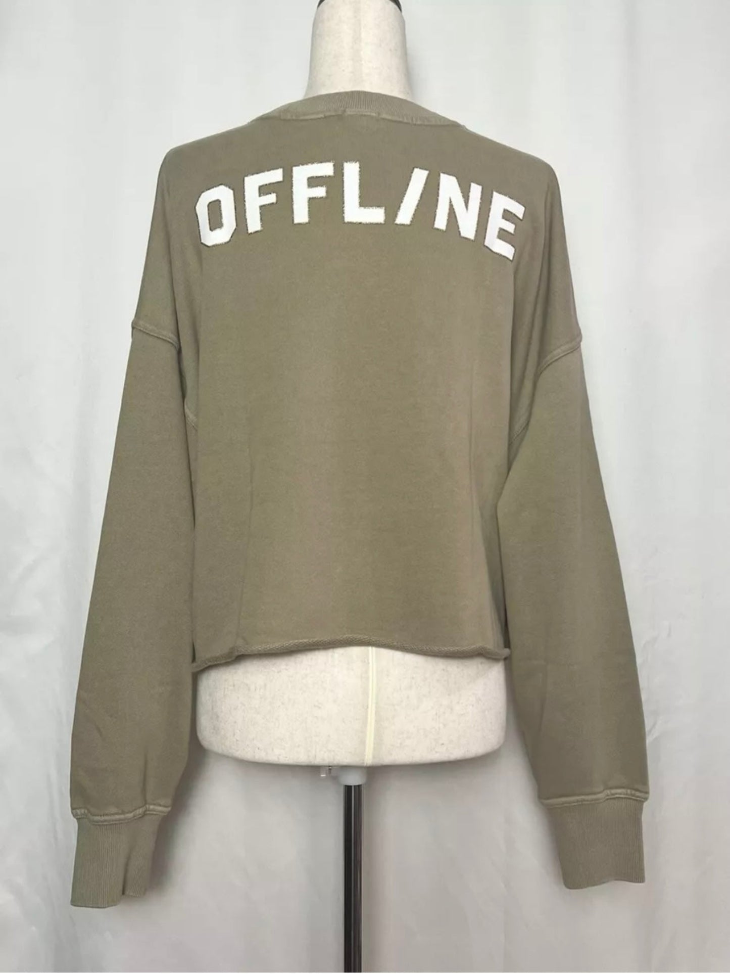 OFFLINE By Aerie Women's Throw-Back Cropped Crewneck Sweatshirt