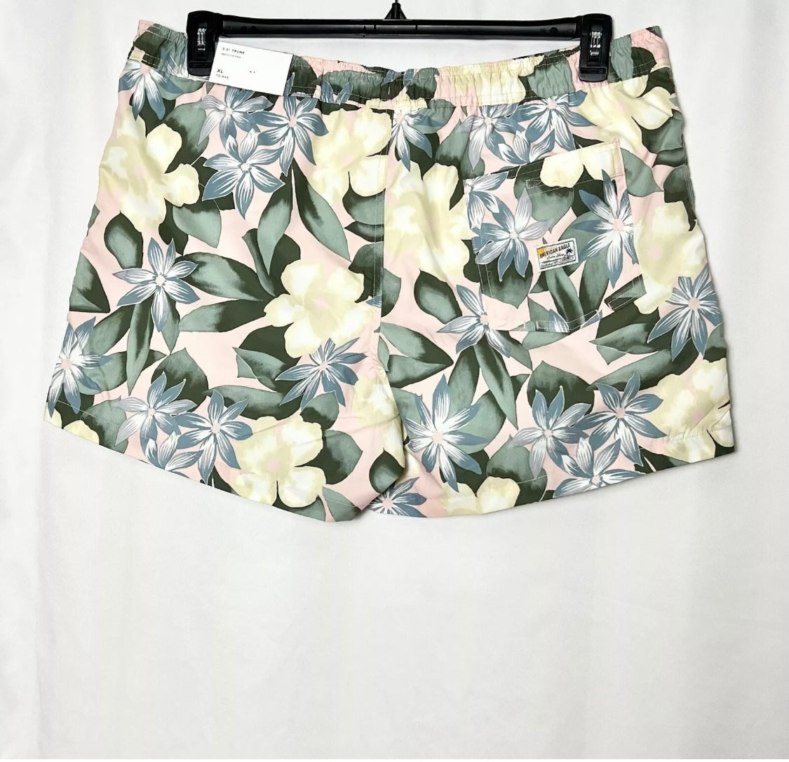 American Eagle Men's Printed Flex Swim Trunk