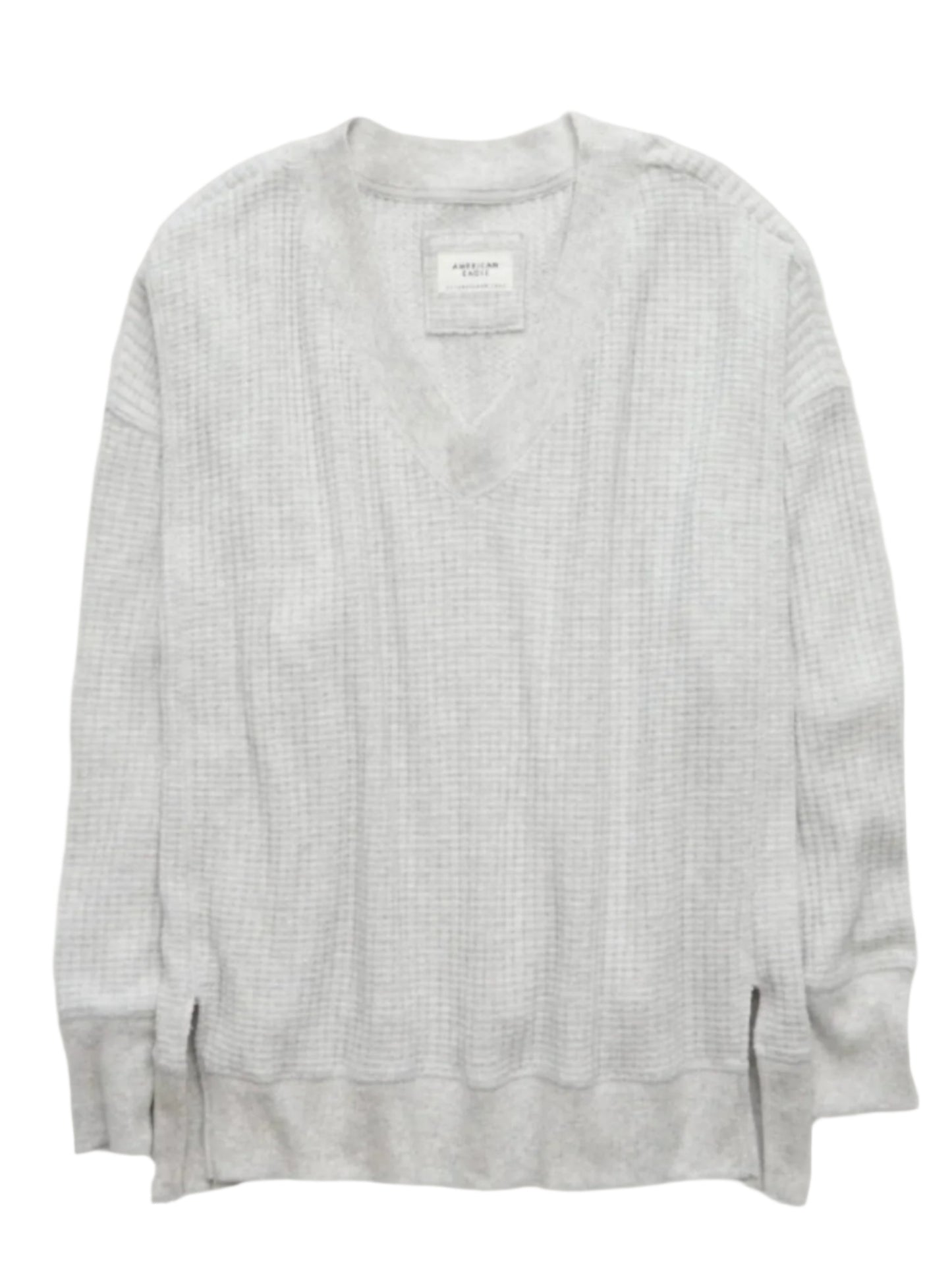 AE Big Hug V-Neck Waffle Sweatshirt