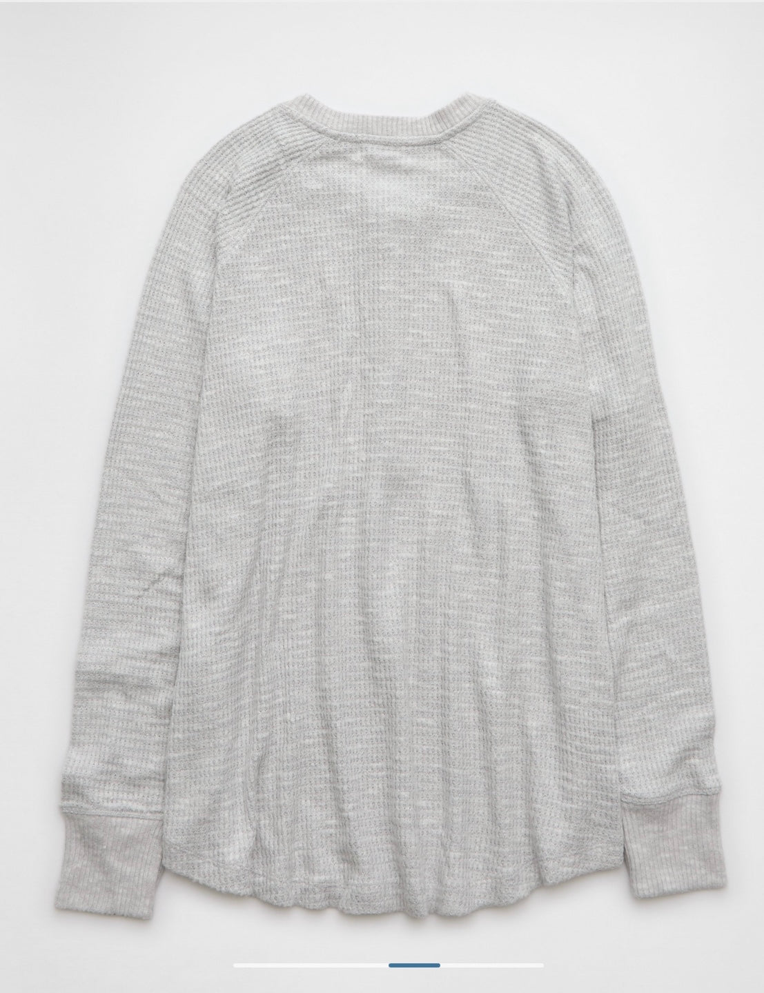 Americam eagle Women's Oversized Plush Long-Sleeves Henley T-Shirt