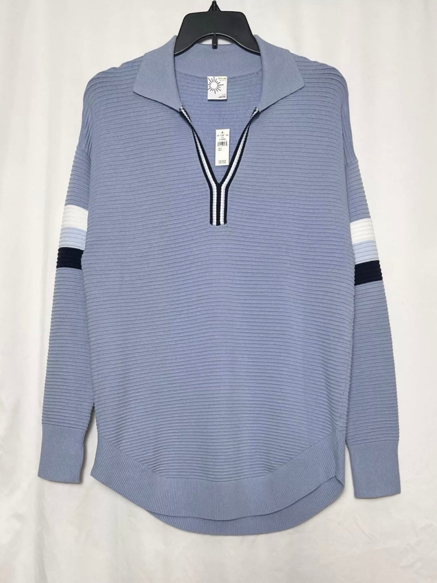 Offline By Aerie Women's Oversized Home Stretch Polo Sweatshirt Monaco Blue