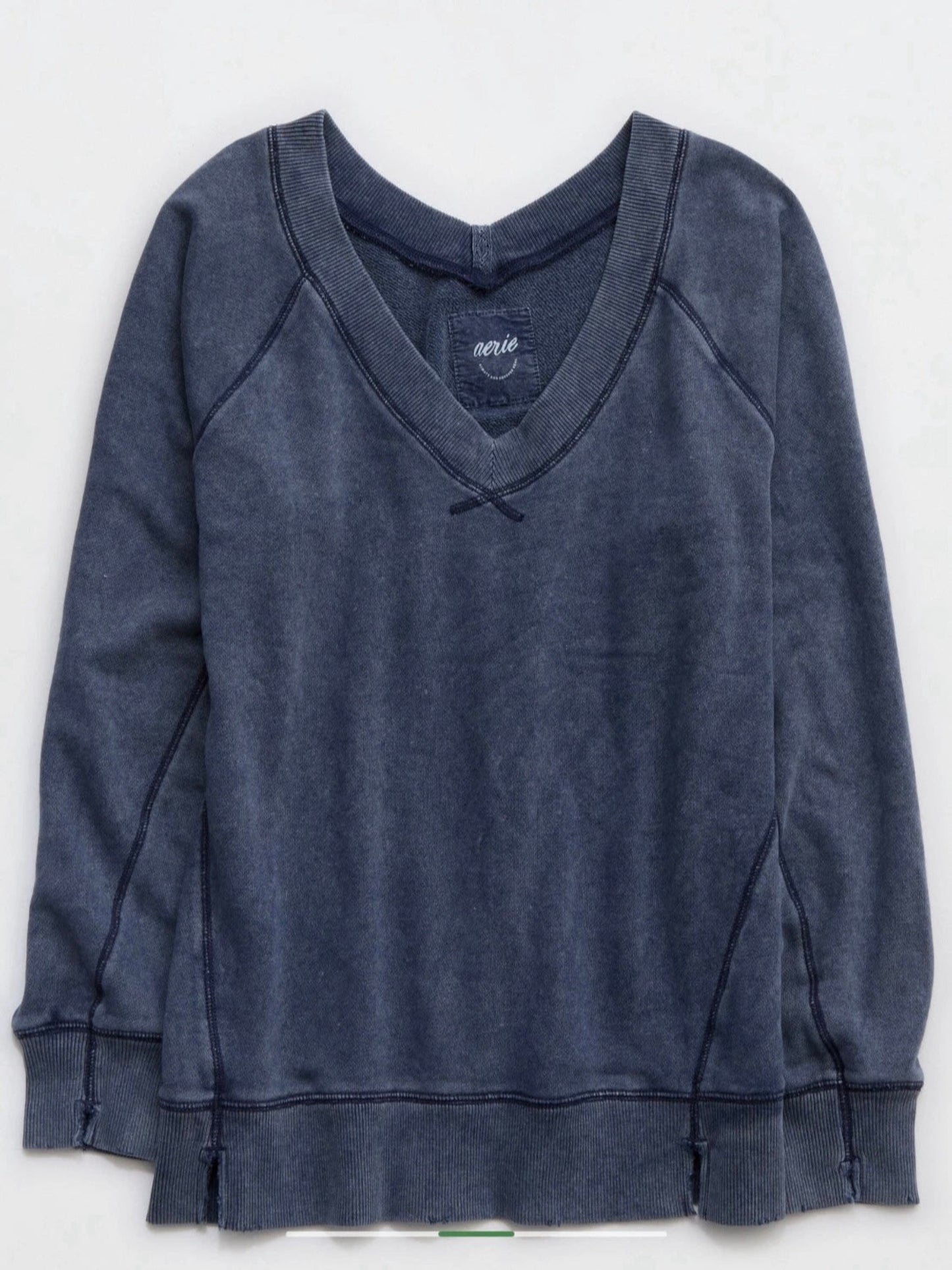 Aerie Women's Downtime Oversized Big Hug V-Neck Sweatshirt