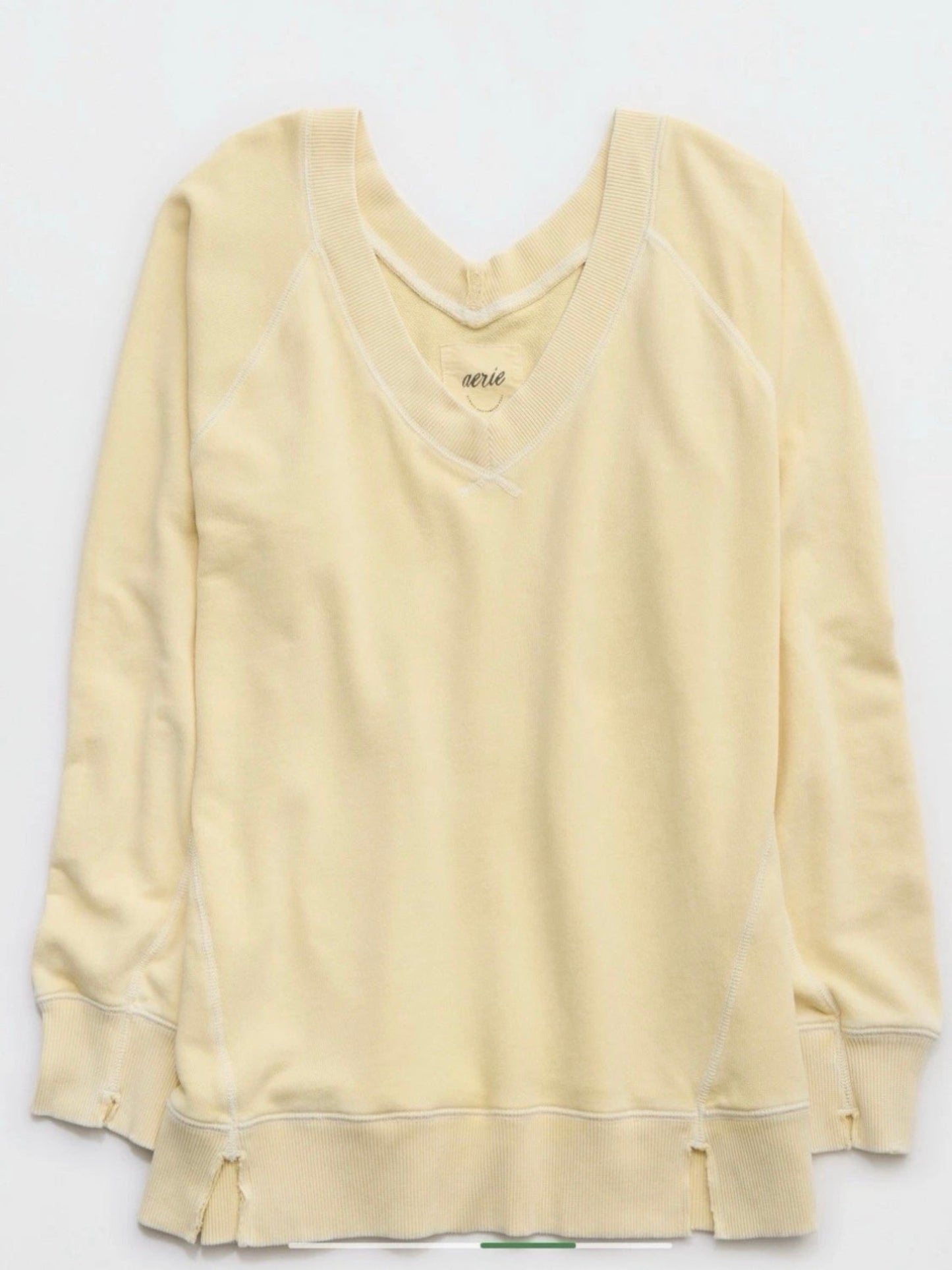 Aerie Women's Downtime Oversized Big Hug V-Neck Sweatshirt