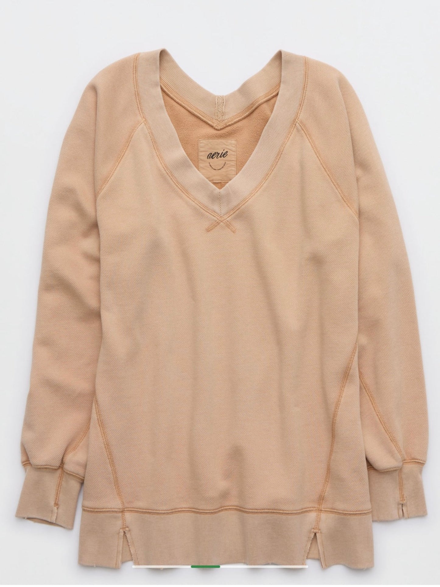 Aerie Women's Downtime Oversized Big Hug V-Neck Sweatshirt