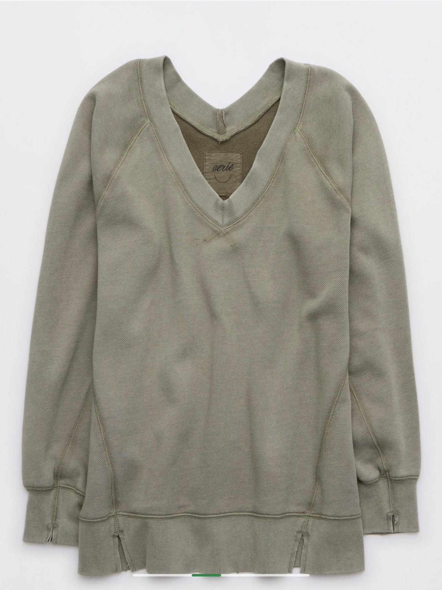 Aerie Women's Downtime Oversized Big Hug V-Neck Sweatshirt