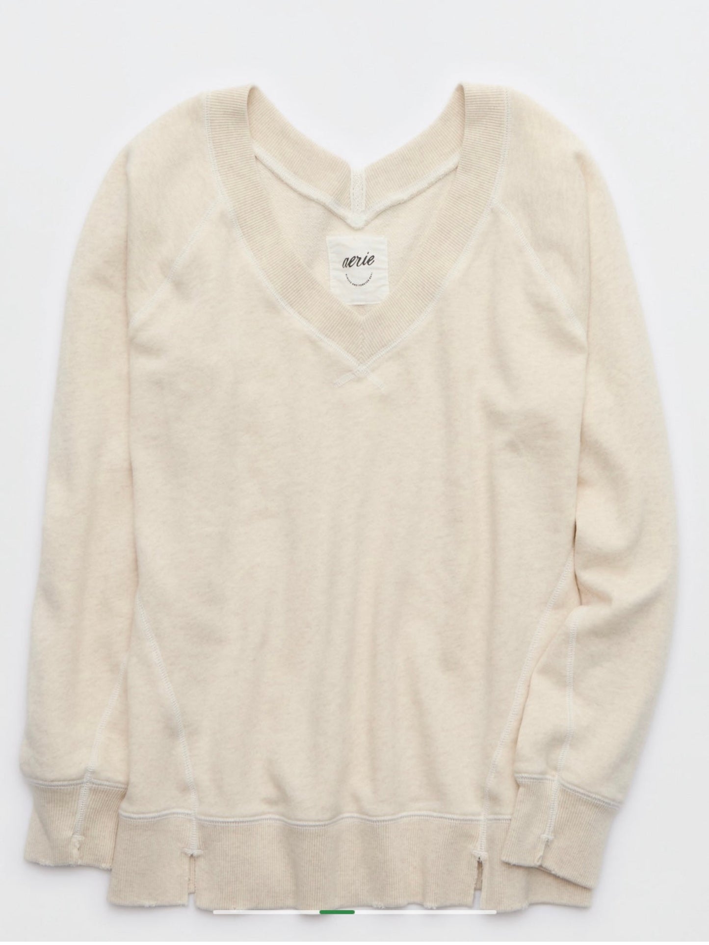 Aerie Women's Downtime Oversized Big Hug V-Neck Sweatshirt
