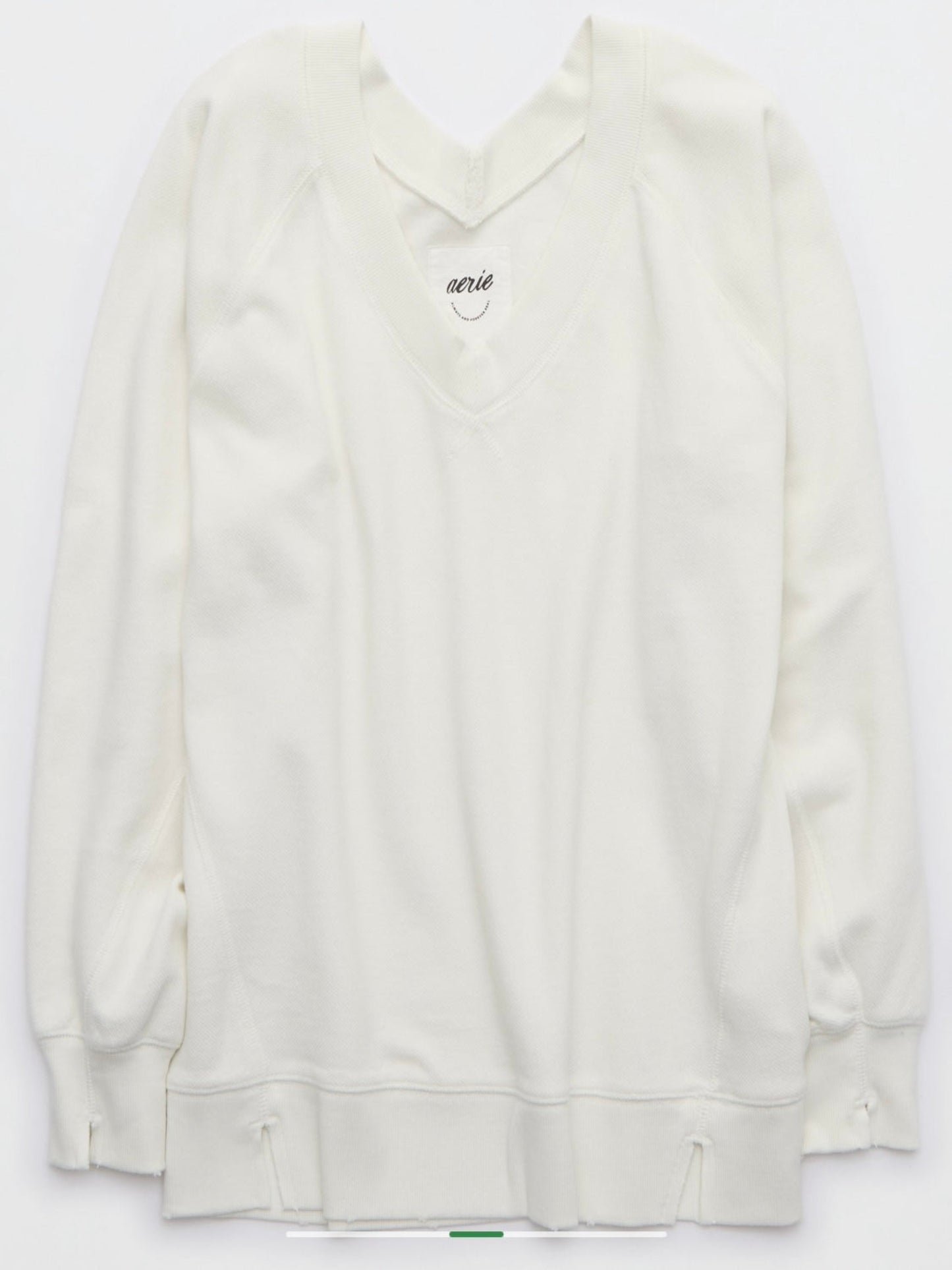 Aerie Women's Downtime Oversized Big Hug V-Neck Sweatshirt