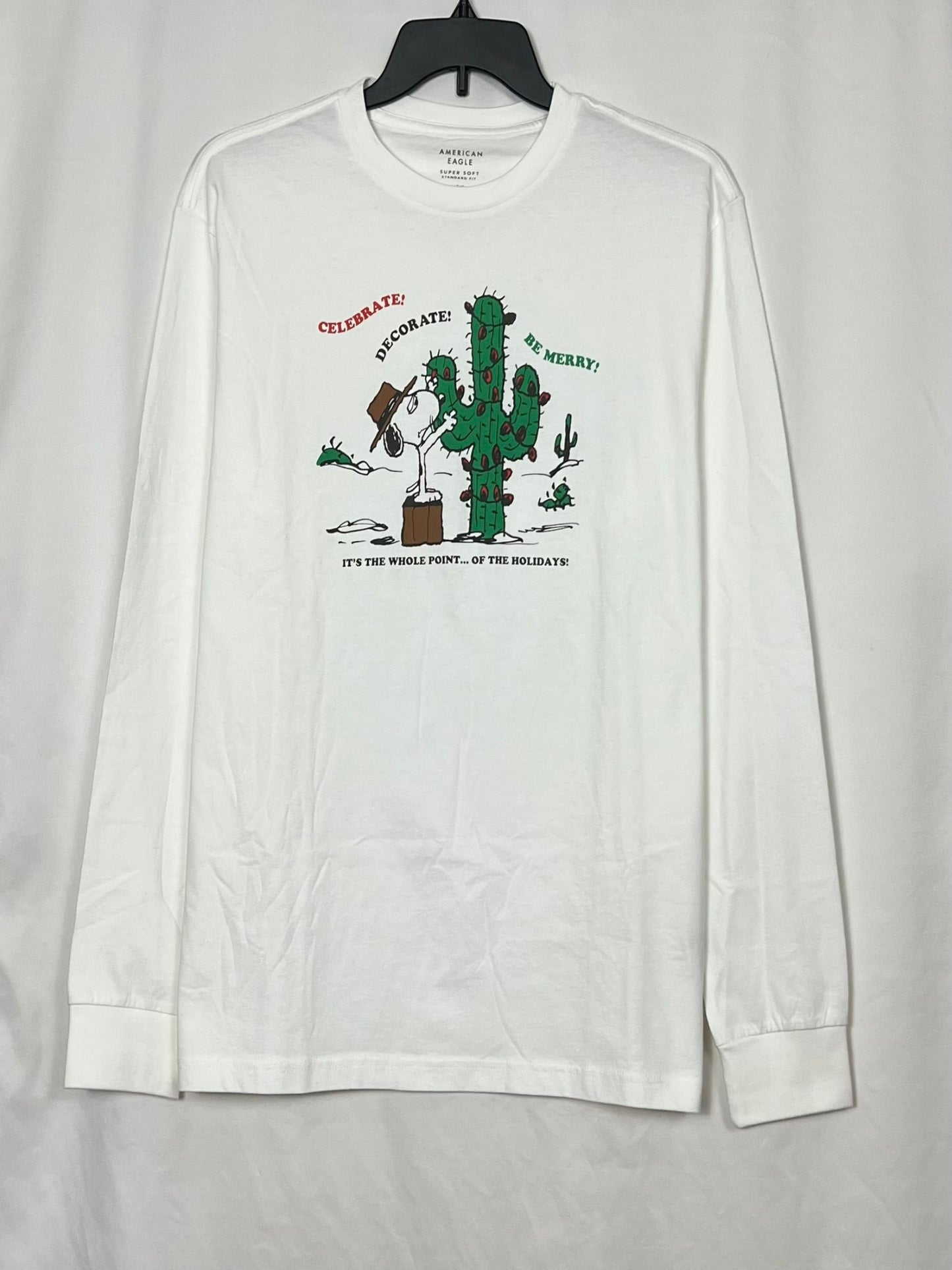 American Eagle Men's Supper Soft Long-Sleeves Logo Graphic T-Shirt