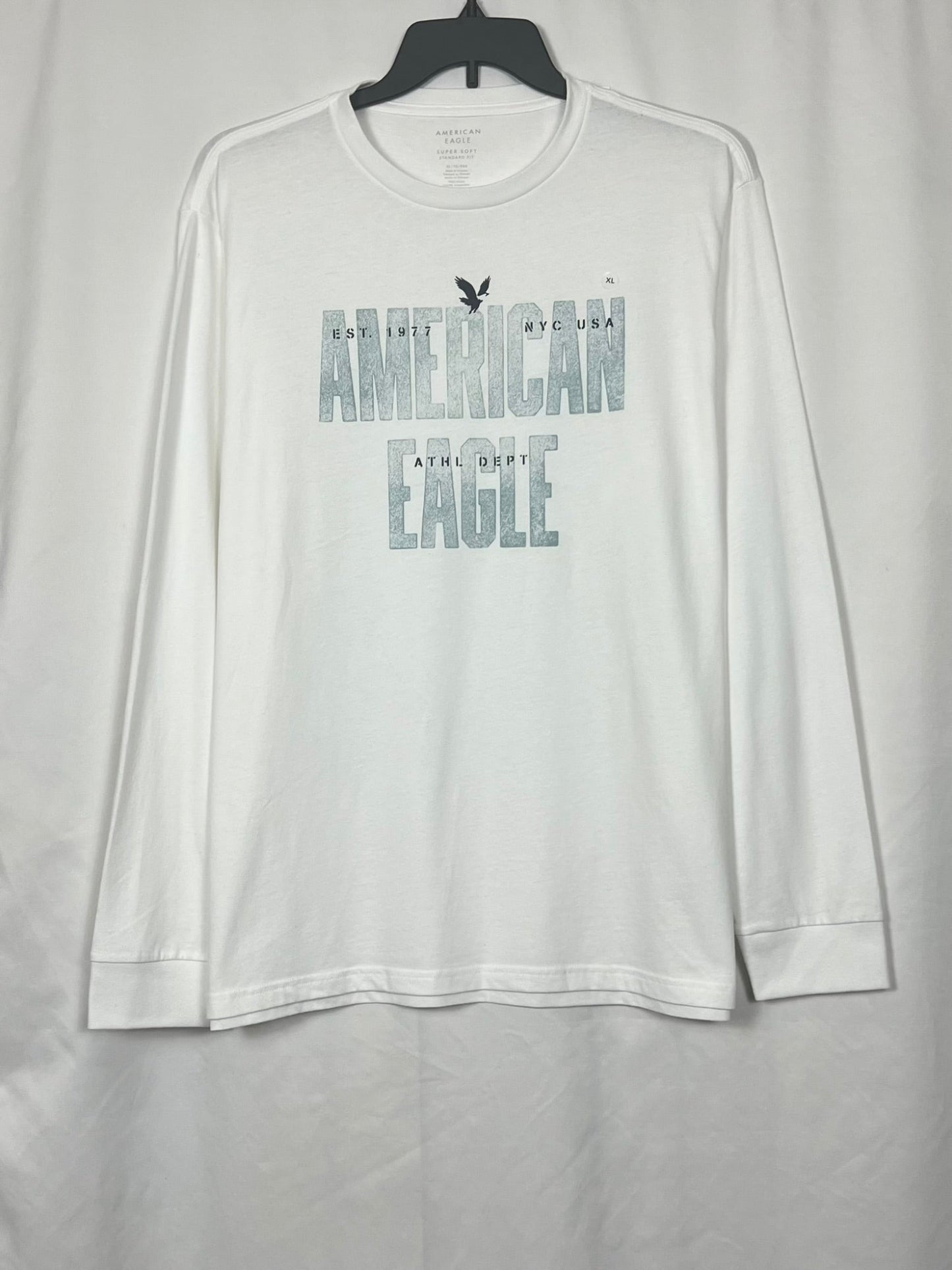 American Eagle Men's Supper Soft Long-Sleeves Logo Graphic T-Shirt
