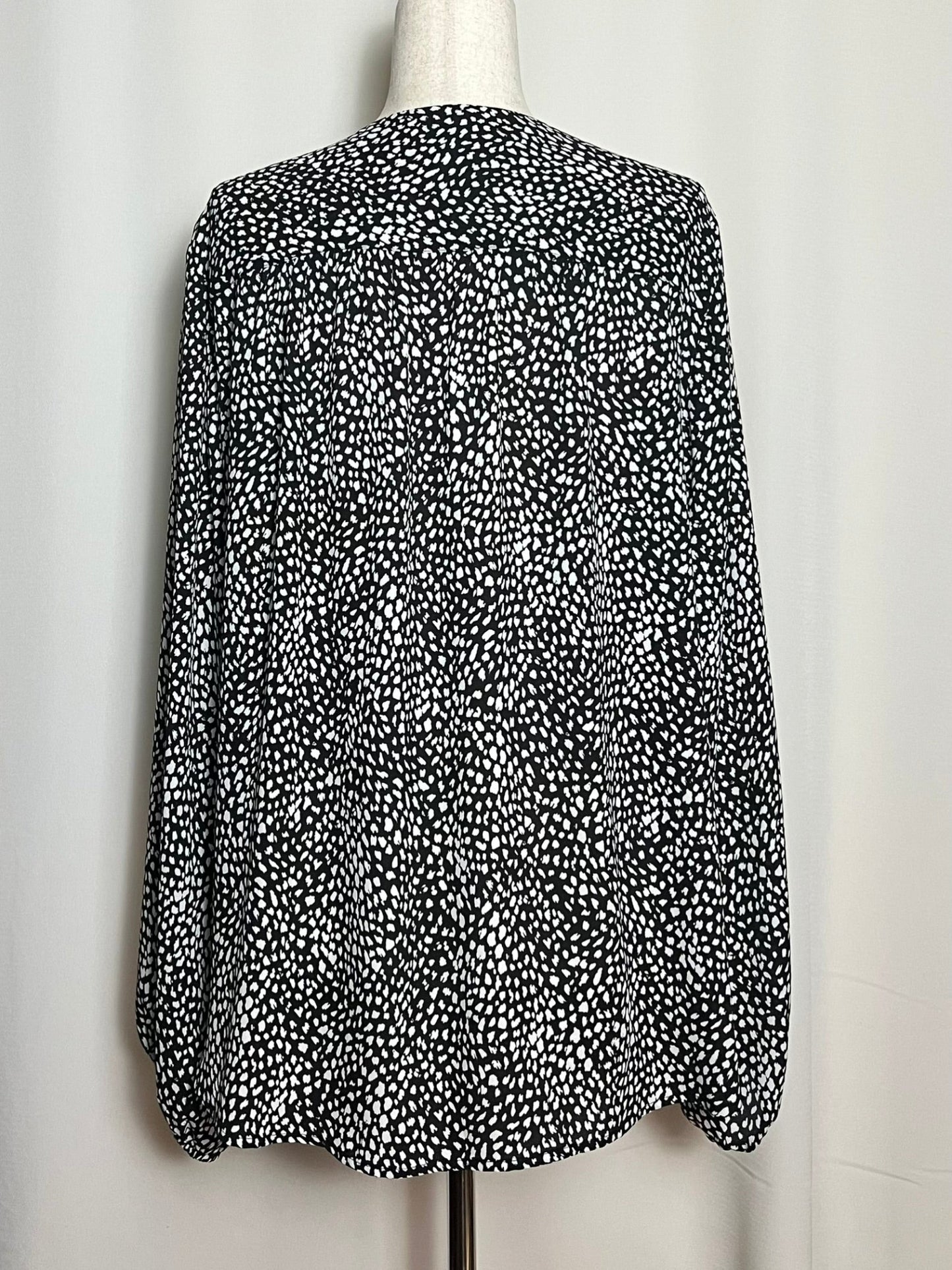 I.N.C. International Concepts Women's Printed Surplice Long Sleeve Top.