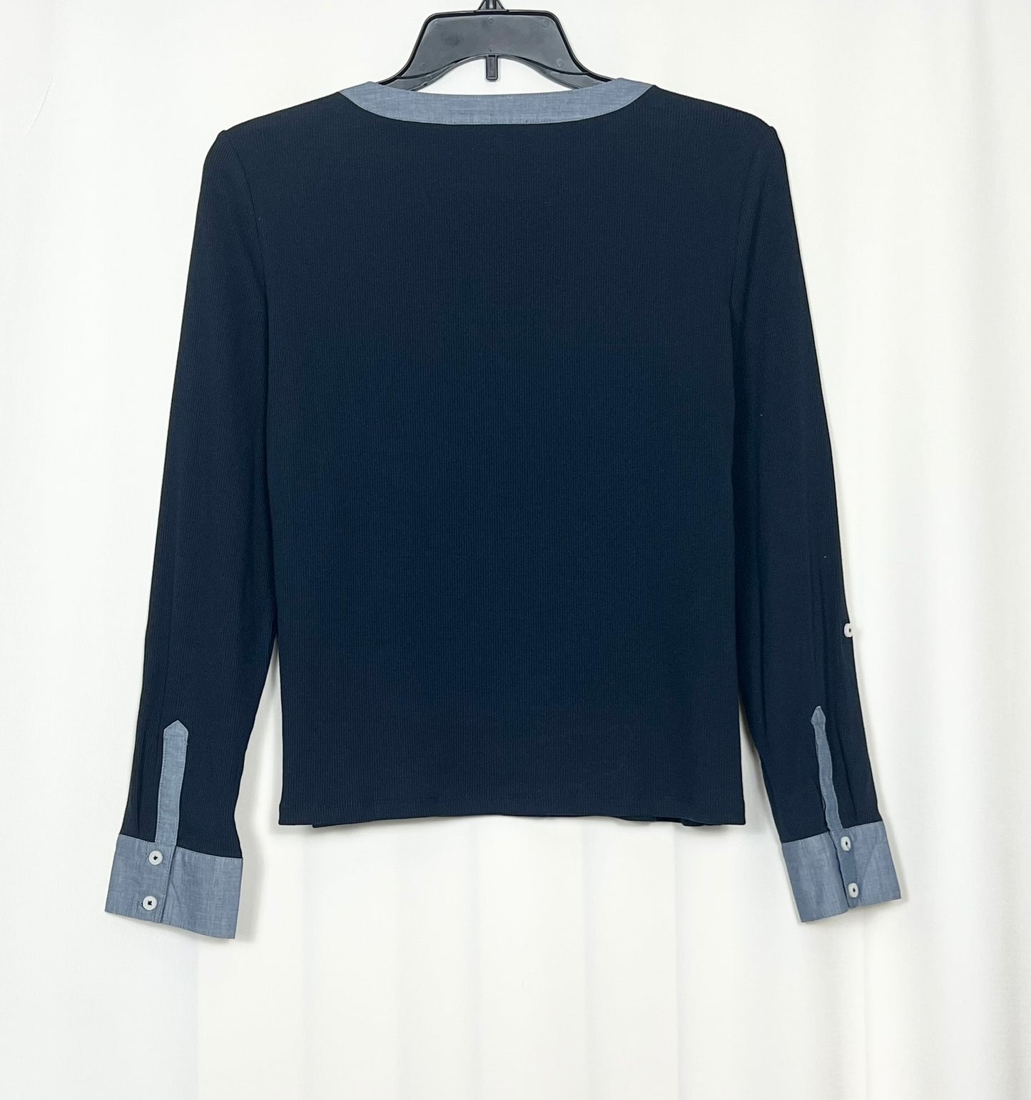 Tommy Hilfiger Women's Mixed Media Roll-Tab Sleeve