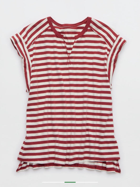 Aerie Summer Breeze Notch Neck Women's T-Shrt