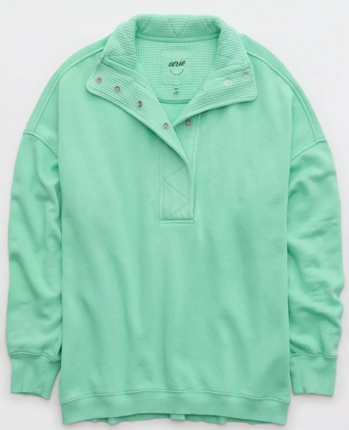 Aerie Women's Oversized Gateway Quarter Snap Sweatshirt.