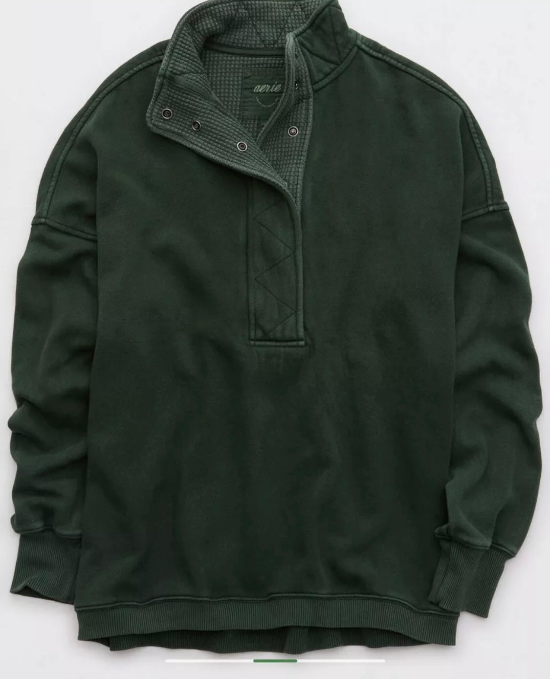 Aerie Women's Oversized Gateway Quarter Snap Sweatshirt.