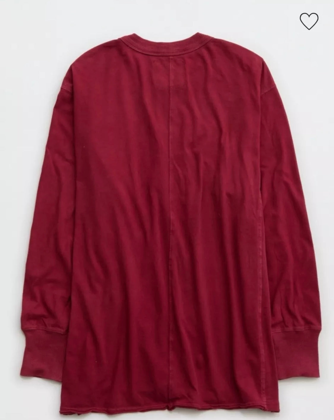 Aerie Women's Cozy Long Sleeves Oversized Boyfriend T-Shirt