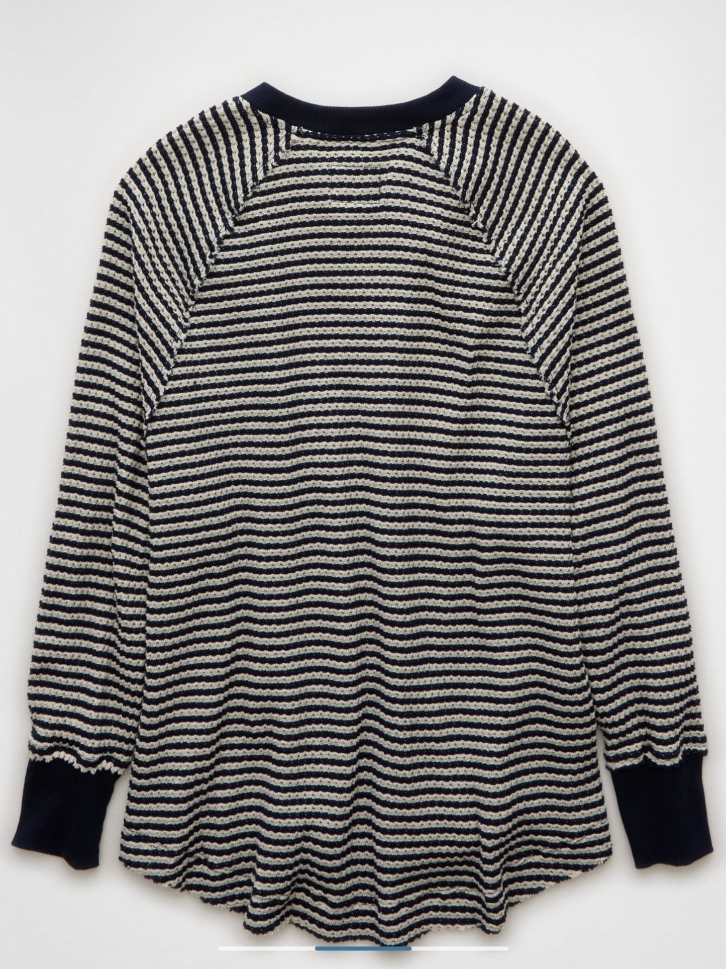 American Eagle Women's Big Hug Notch Neck Waffle Sweatshirt