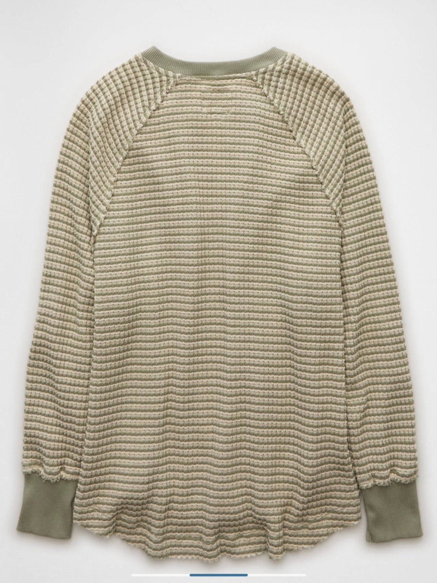 American Eagle Women's Big Hug Notch Neck Waffle Sweatshirt