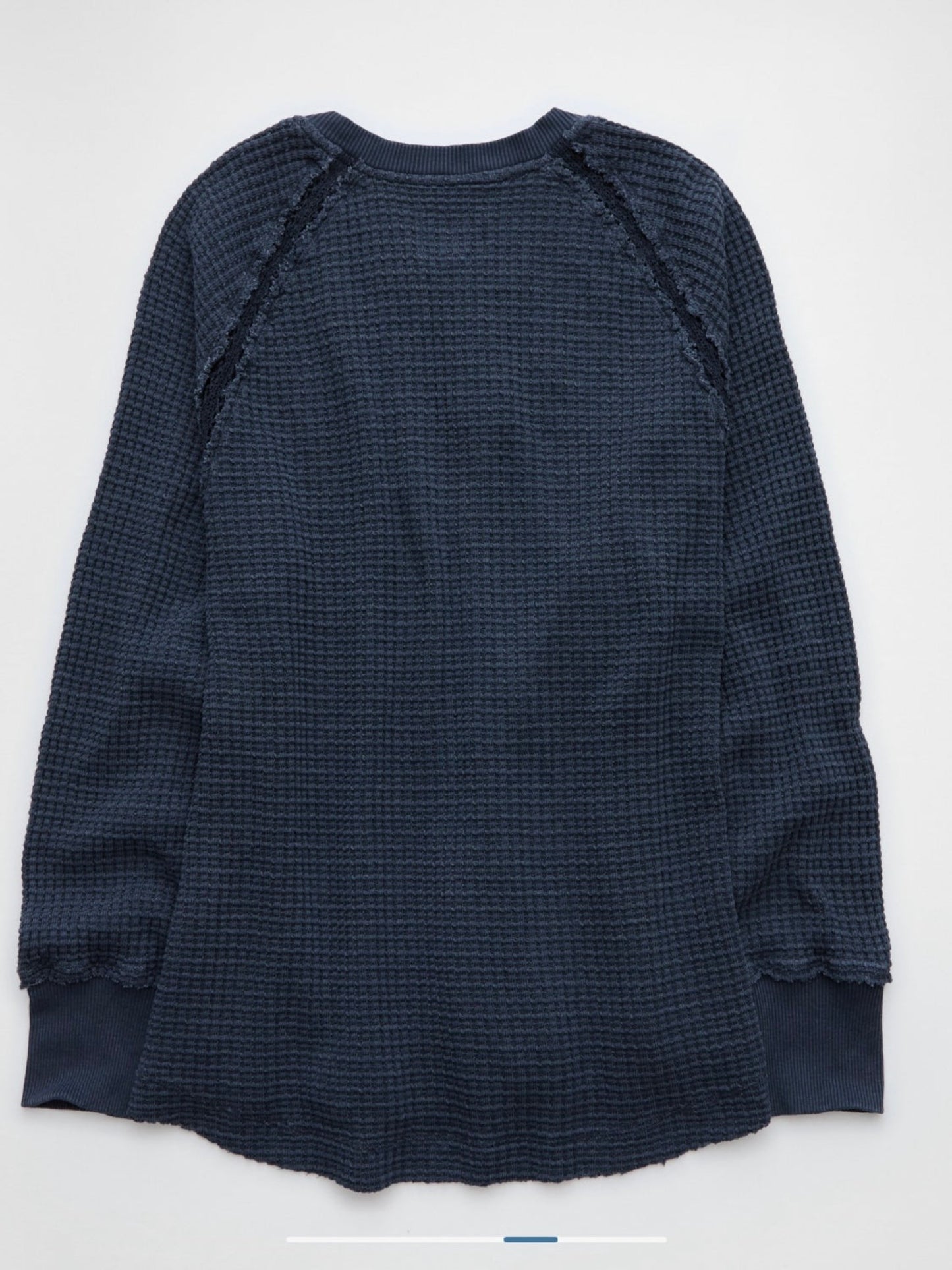 American Eagle Women's Big Hug Notch Neck Waffle Sweatshirt
