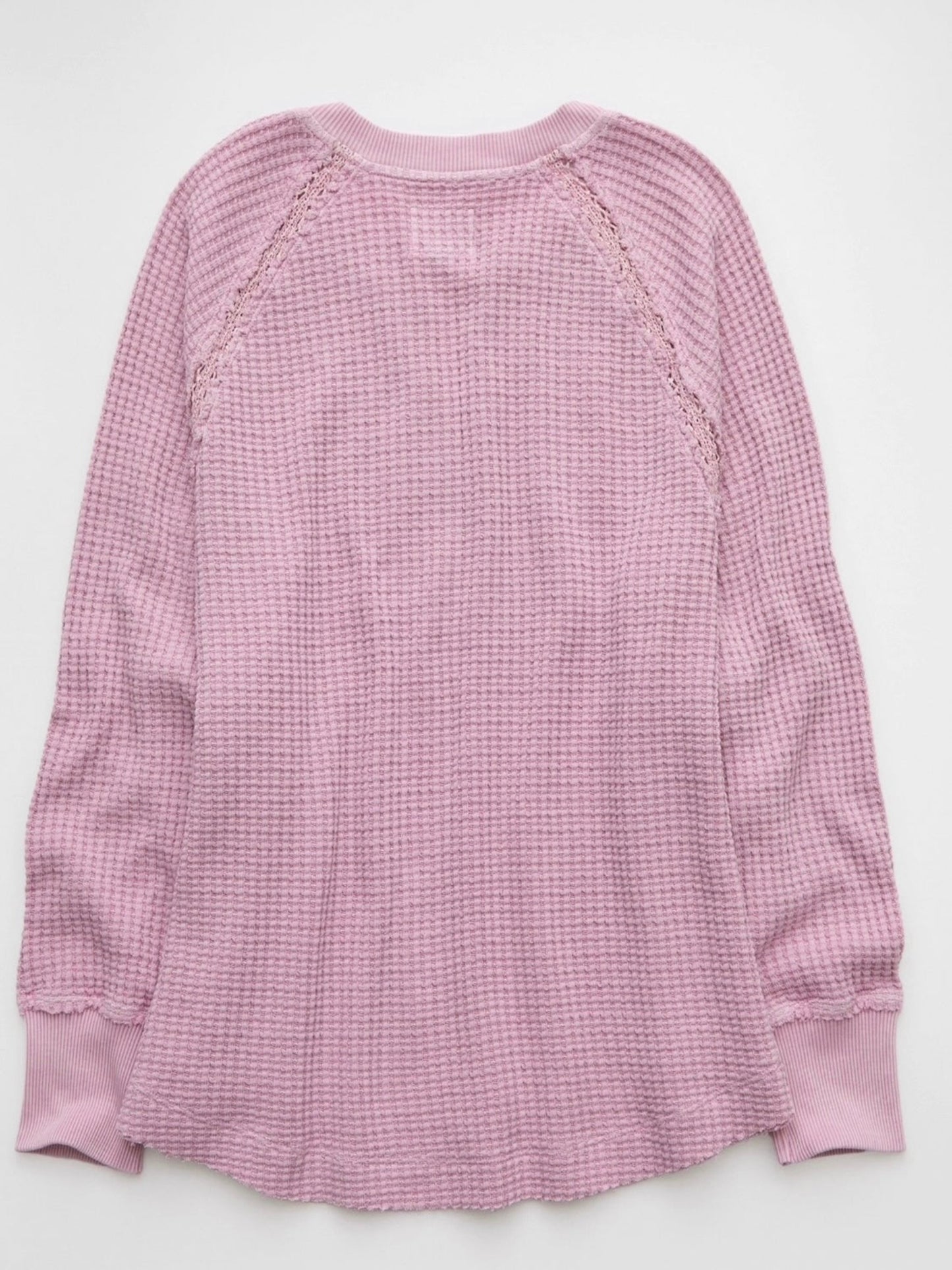 American Eagle Women's Big Hug Notch Neck Waffle Sweatshirt