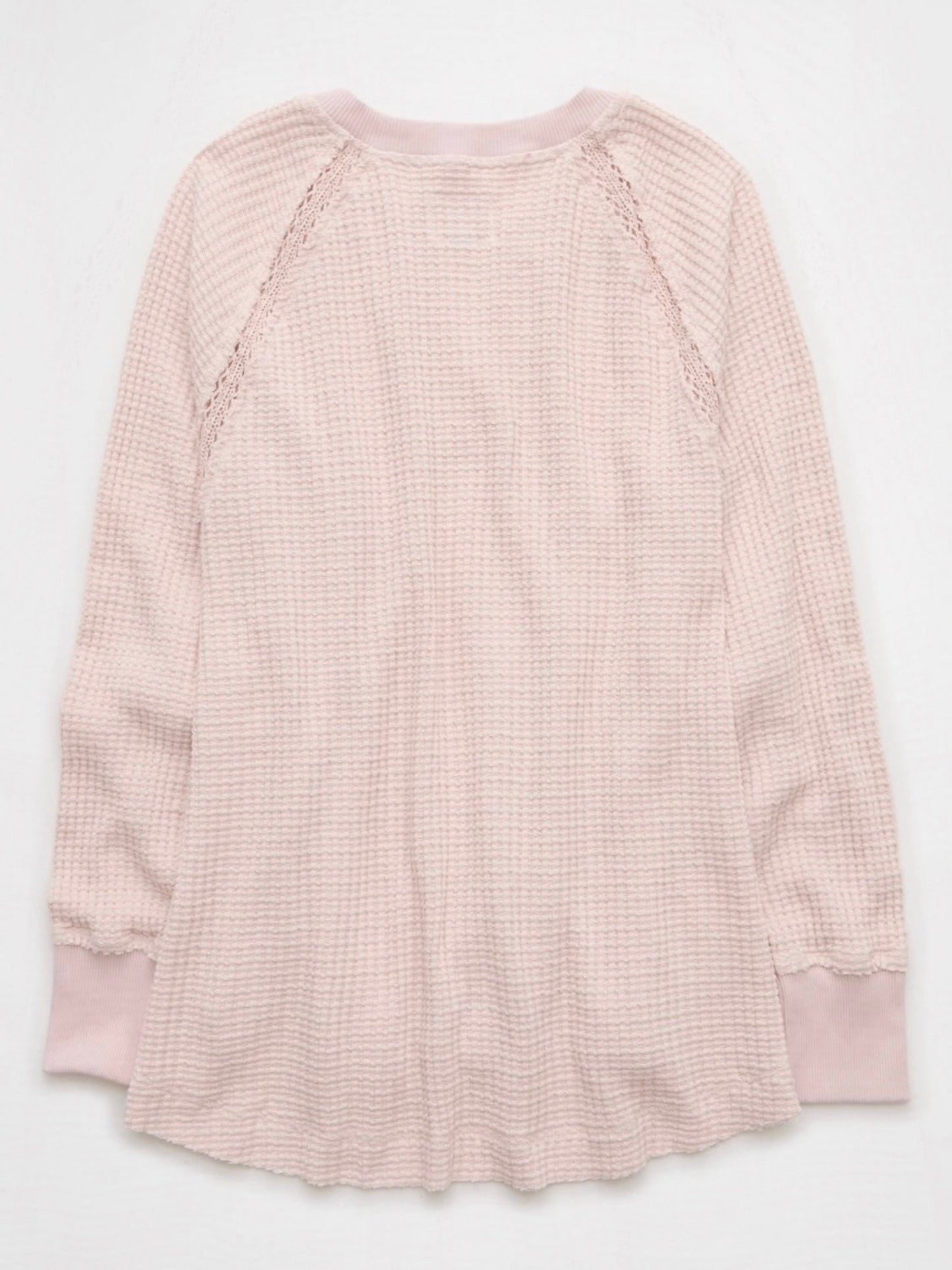 American Eagle Women's Big Hug Notch Neck Waffle Sweatshirt