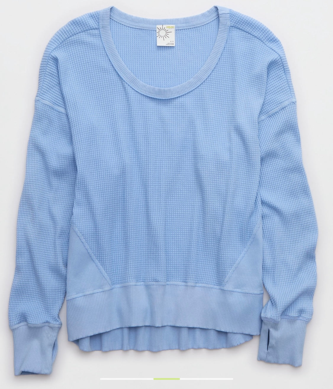 OFFLINE By Aerie Wow! Women's Long Sleeve Striped Waffle T-Shirt