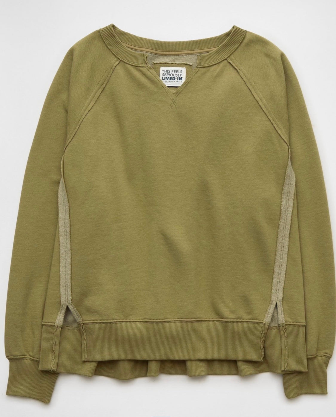 American Eagle Women's Big Hug Crew Neck Oversized Sweatshirt