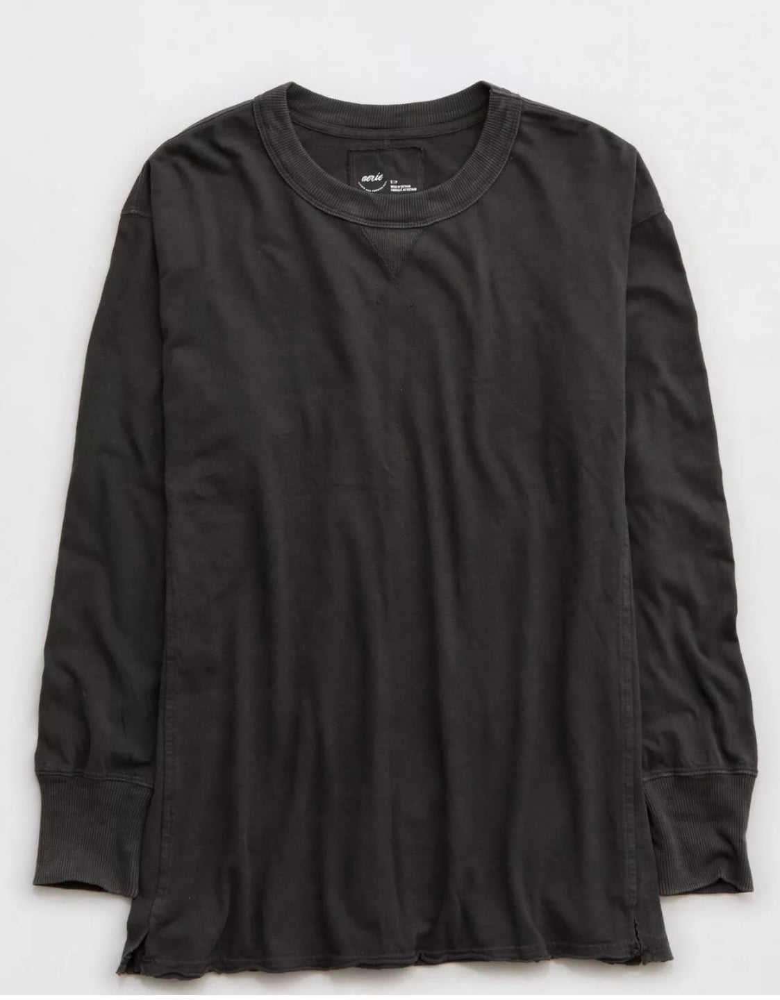 Aerie Women's Cozy Long Sleeves Oversized Boyfriend T-Shirt