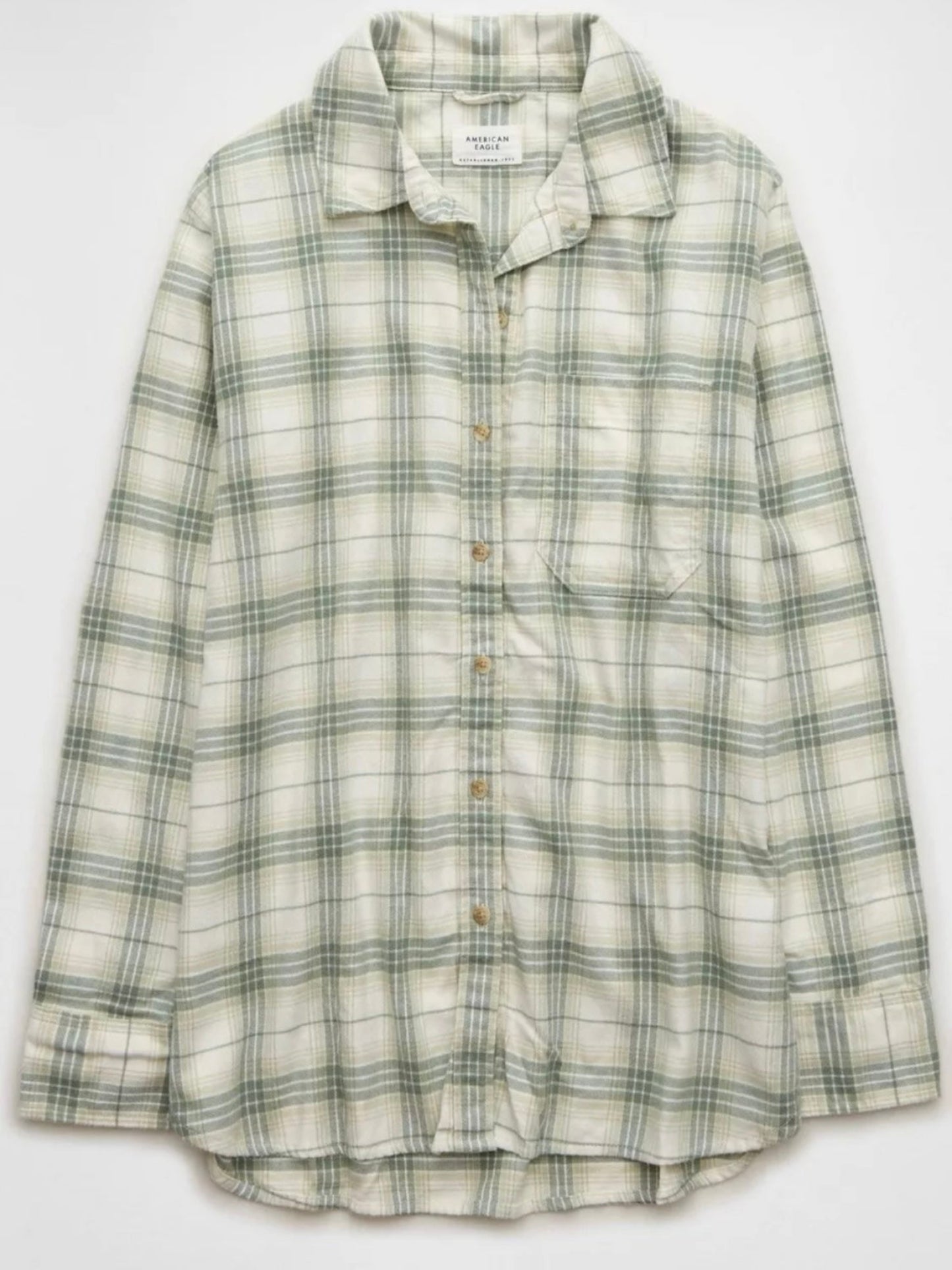 Americam eagle Women's Oversized Plaid Flannel Shirt