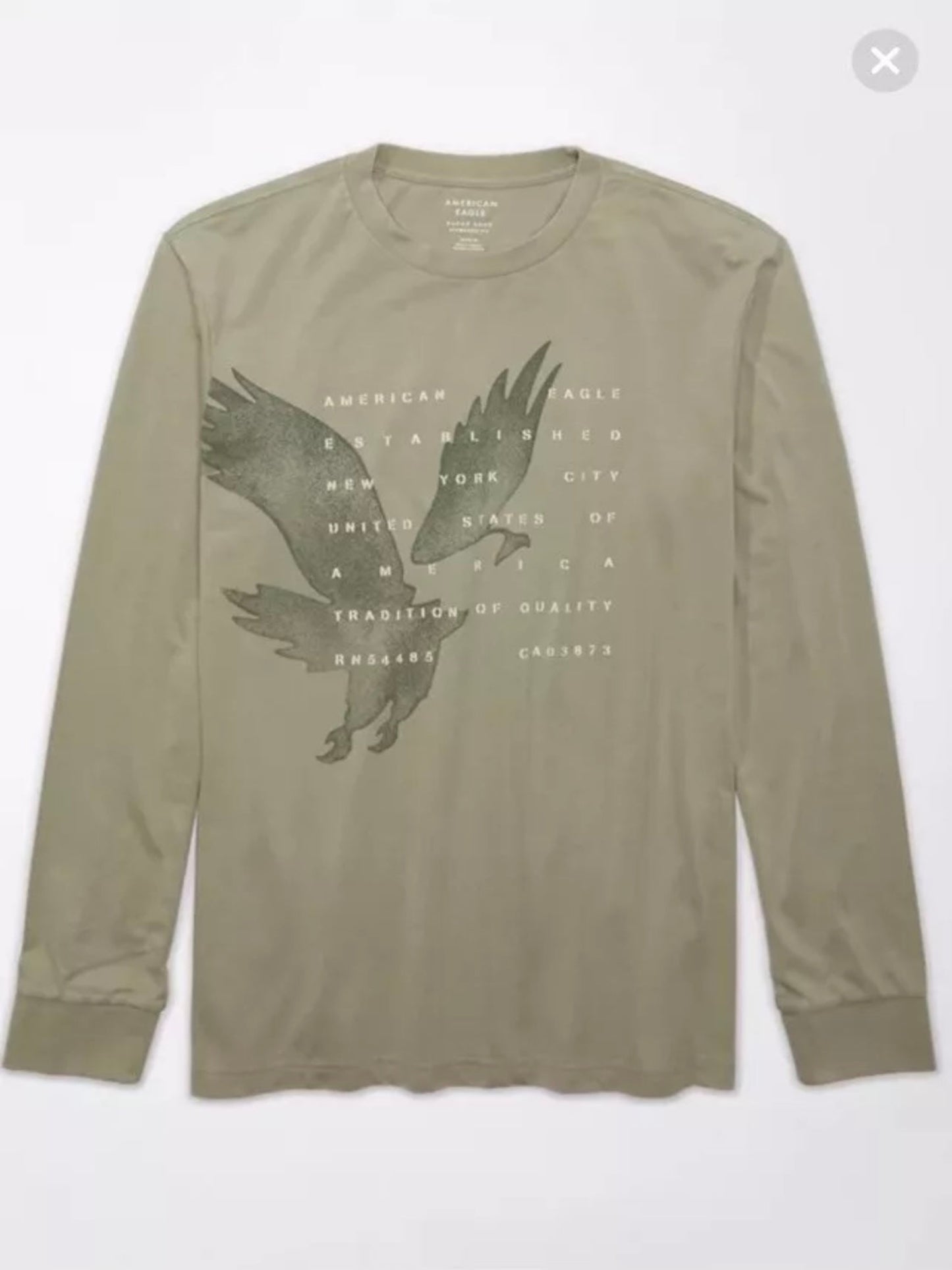 American Eagle Men's Supper Soft Long-Sleeves Logo Graphic T-Shirt
