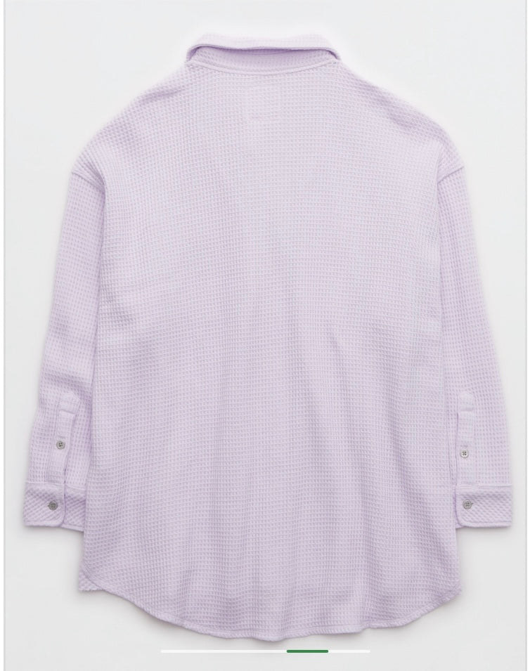 Aerie Lumber Jane Waffle Shirt