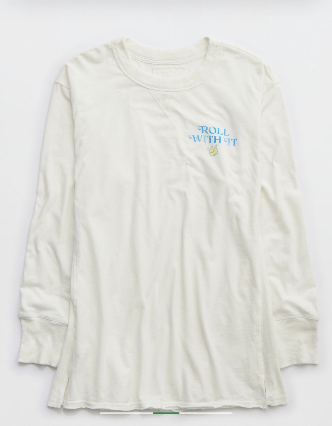 Aerie Women's Cozy Long Sleeves Oversized Boyfriend T-Shirt