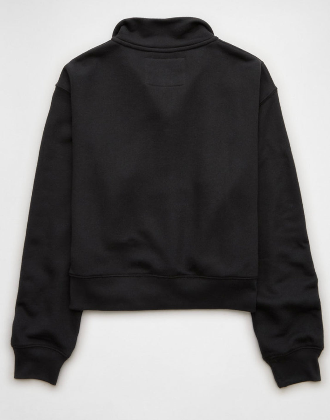 American Eagle Women's Cropped Henley Fleece Sweatshirt