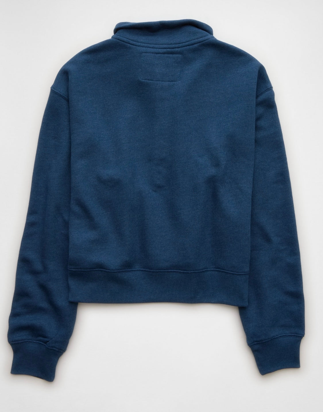 American Eagle Women's Cropped Henley Fleece Sweatshirt