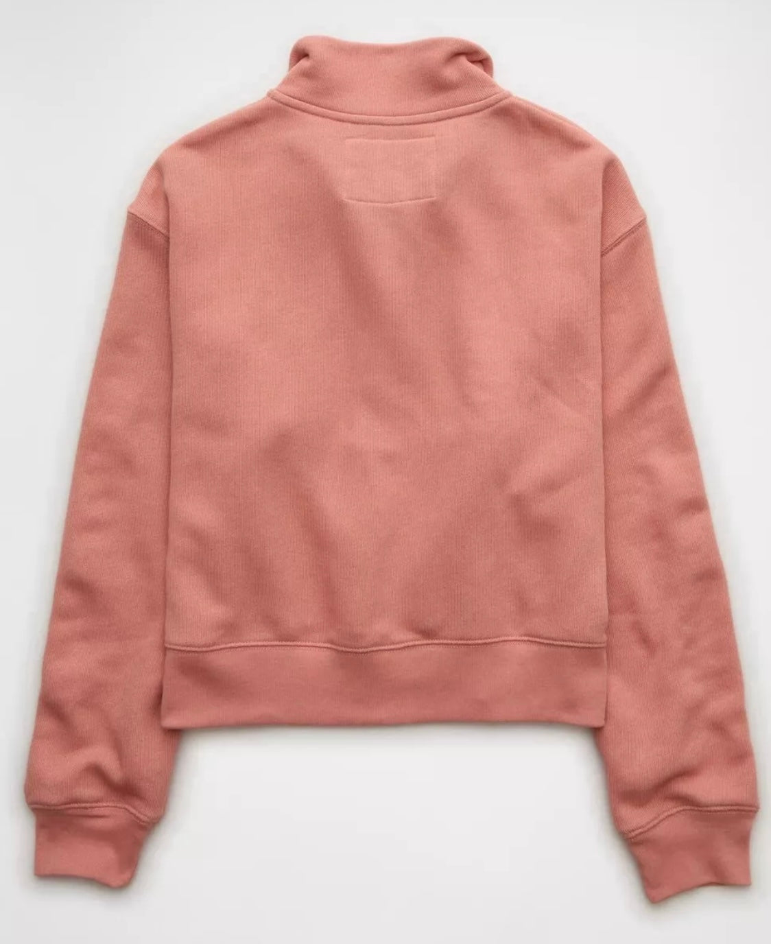 American Eagle Women's Cropped Henley Fleece Sweatshirt