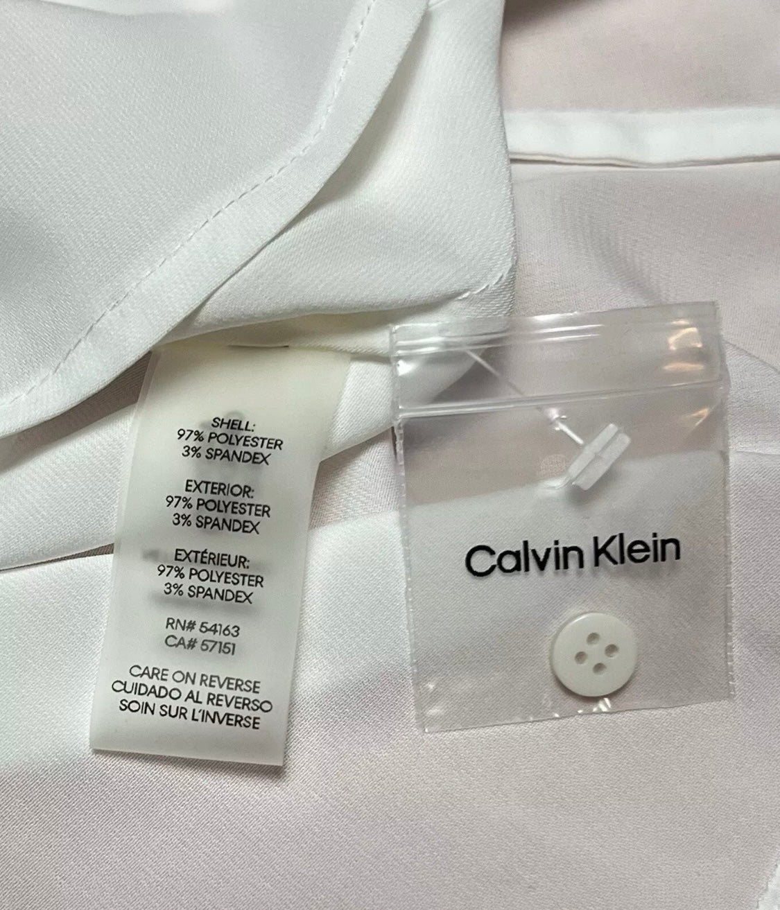 Calvin Klein Women's Plus Size Piped Ruffled Sleeveles Blouse