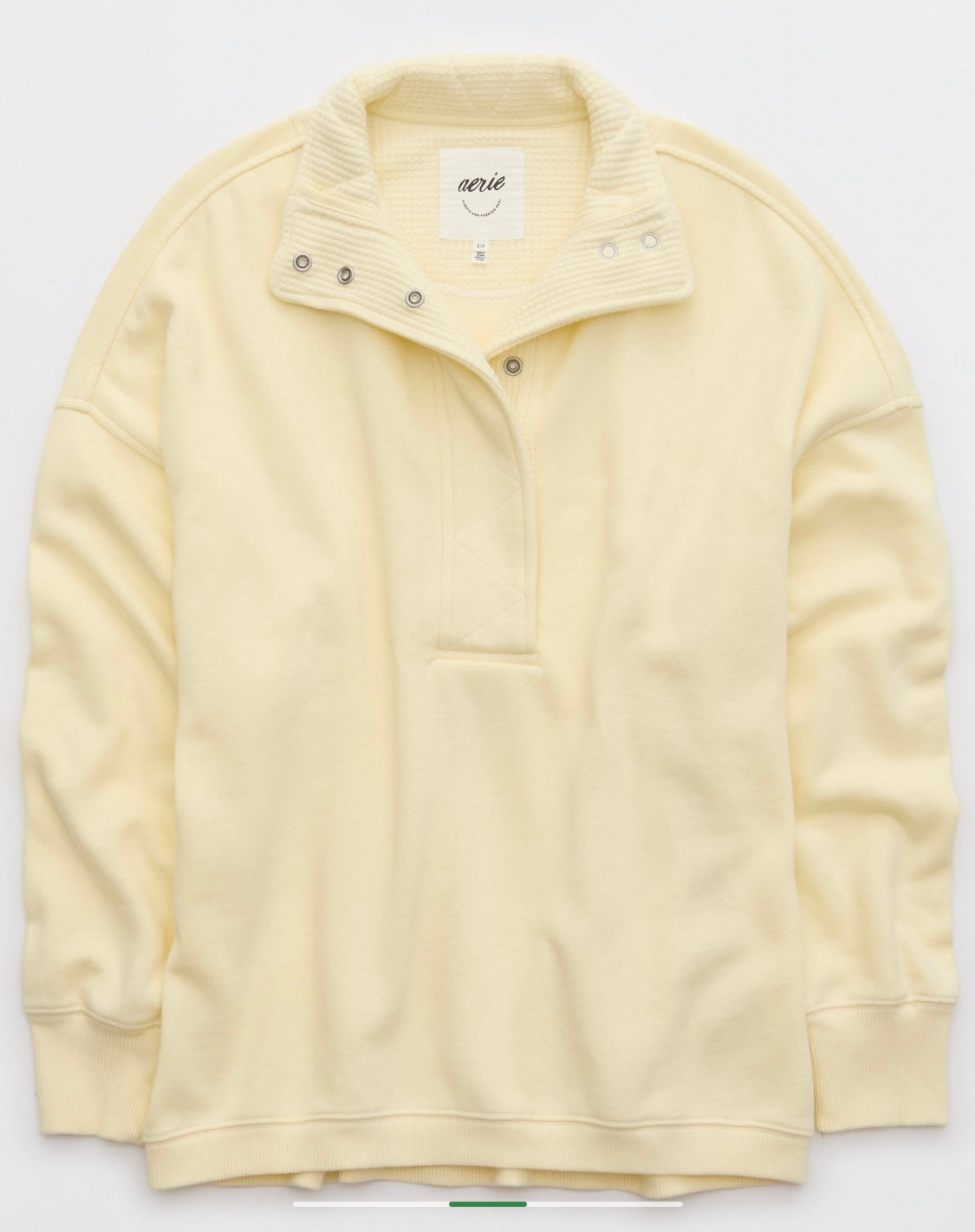 Aerie Women's Oversized Gateway Quarter Snap Sweatshirt.