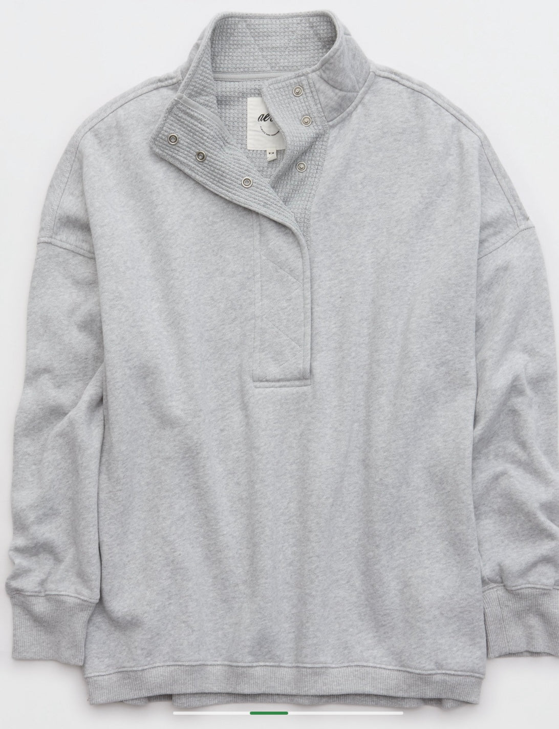 Aerie Women's Oversized Gateway Quarter Snap Sweatshirt.