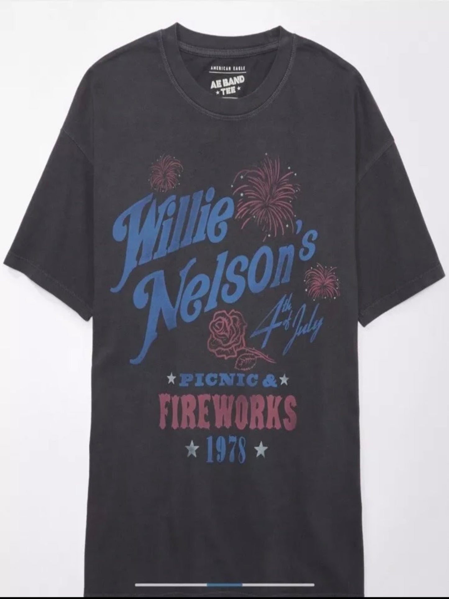 AE Oversized Willie Nelson Graphic T-Shirt