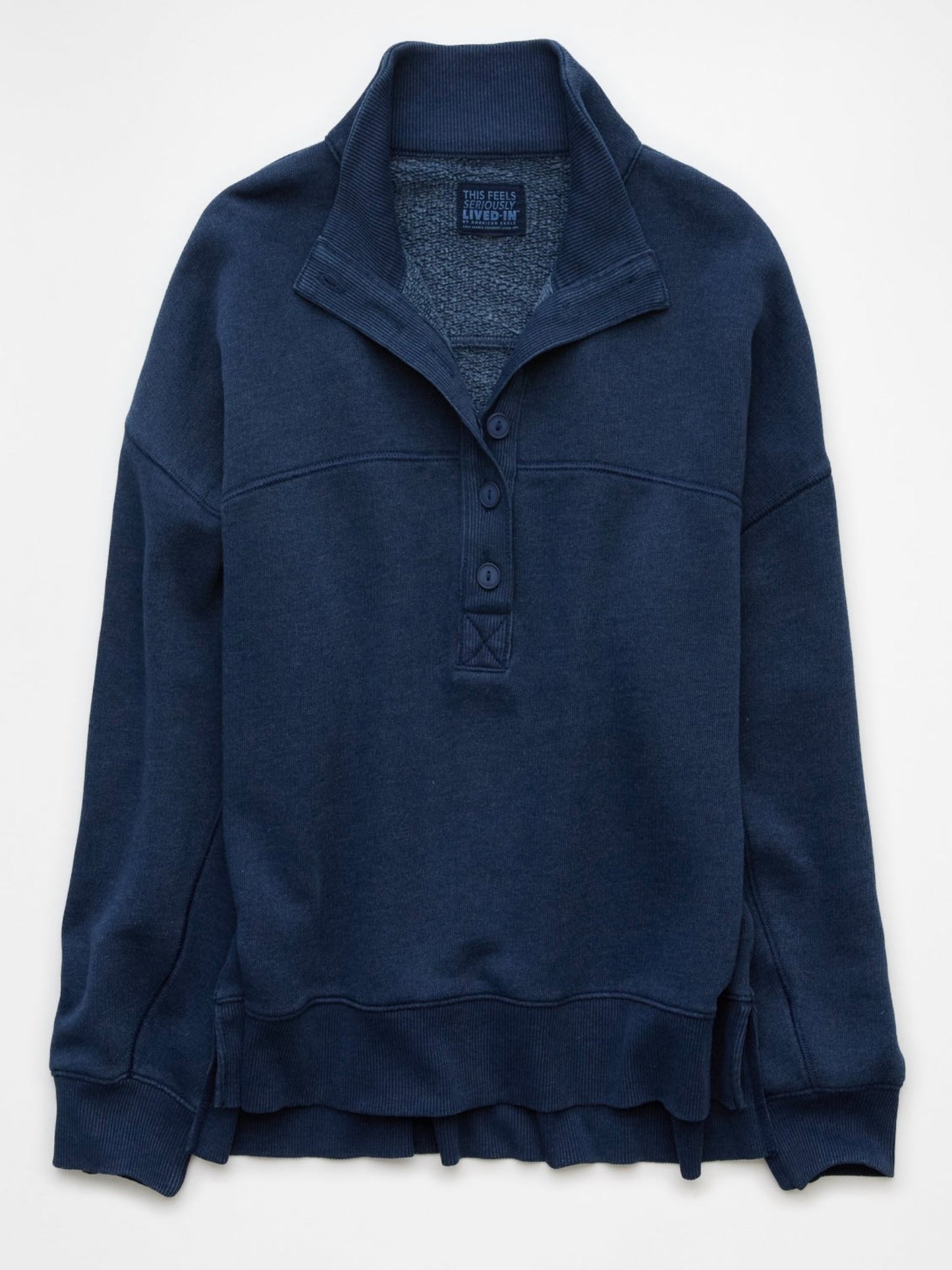 American Eagle Women's Big Hug Henley Sweatshirt
