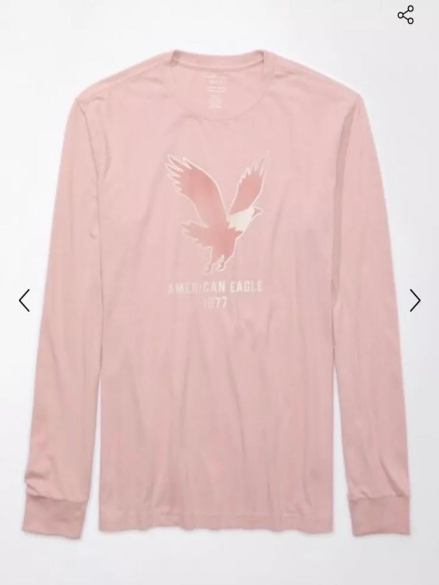 American Eagle Men's Supper Soft Long-Sleeves Logo Graphic T-Shirt
