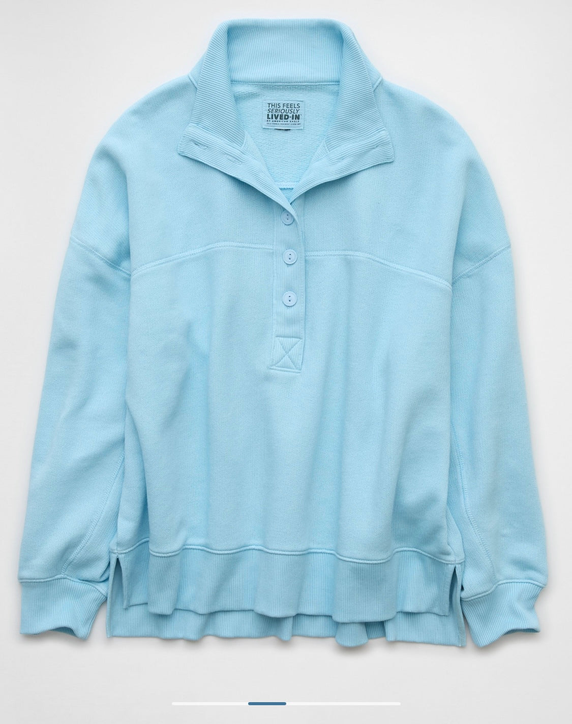 American Eagle Women's Big Hug Henley Sweatshirt